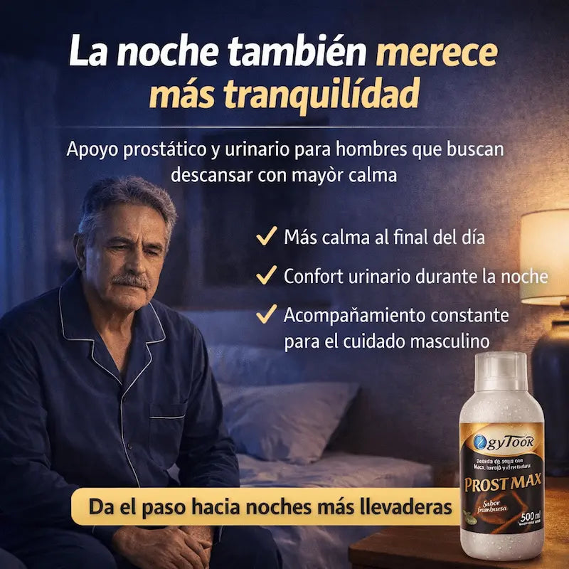 PROST MAX®: Apoyo natural para desinflamar la próstata y recuperar el flujo normal.